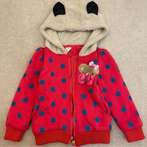 PINK AND BLUE POLKA DOTS HOODIE